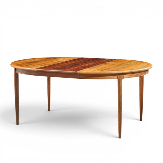 Jl Moller Mid Century Danish Rosewood Expanding Dining Table With 2 Leaves For Sale - Image 11 of 14