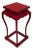 Vintage Red Lacquer Square Side Table For Sale