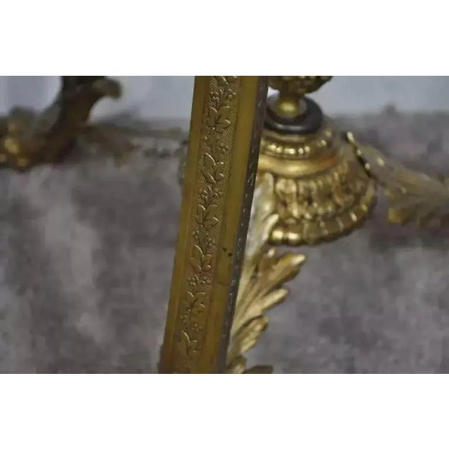 Metal 19th Century French Neoclassical Bronze Figural Lion Plant Stand Vase Pedestal For Sale - Image 7 of 10