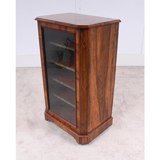 Victorian Sheet Case Music Cabinet in Walnut, 1880s For Sale - Image 5 of 10