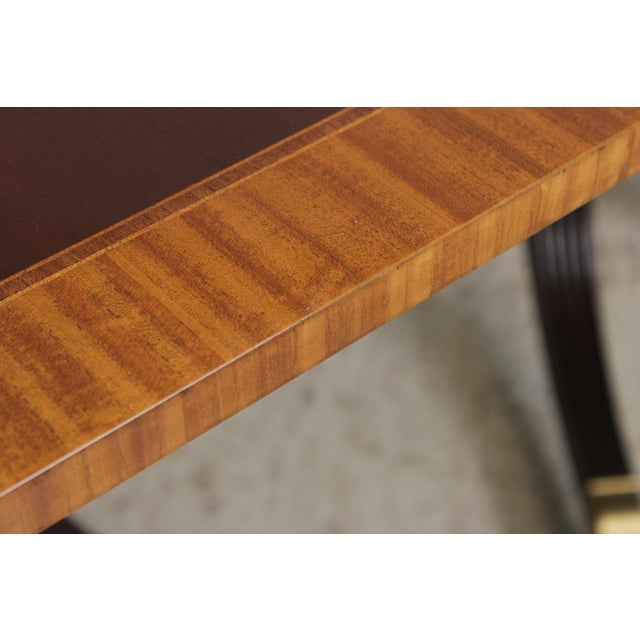 Baker Collectors Edition Banded Mahogany Dining Table For Sale - Image 12 of 16