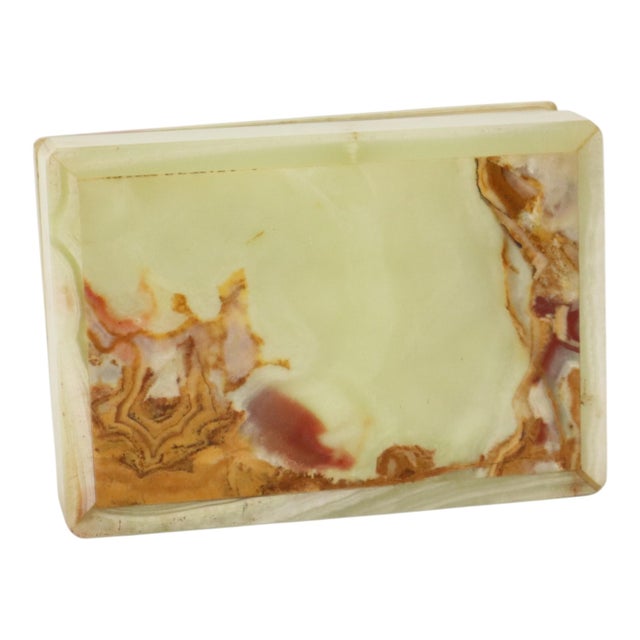 Vintage Italian Smokers Box Jewelry Box Onyx Natural Stone, 1960s For Sale - Image 3 of 13