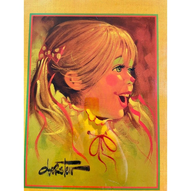 A rare collectible piece by renowned artist Chuck Oberstein! This 1984 “Little Girl” wooden wall plaque features a...