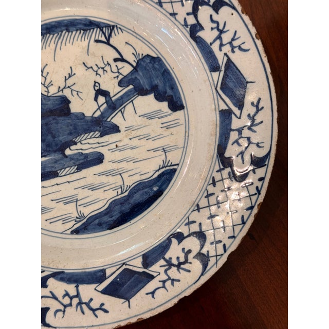A small delft plate . In the Asian style.
