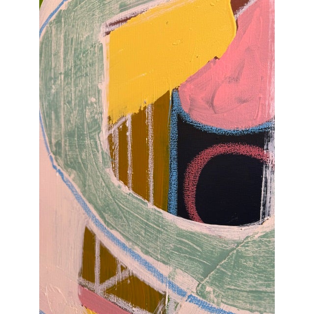 Large 36x48 Contemporary Abstract Acrylic Painting on Canvas – Mint & Pastel Expressions For Sale - Image 10 of 10