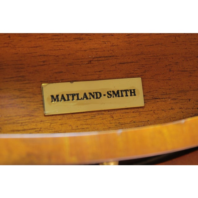 Maitland Smith 3 Drawer Satinwood Louis XV Style End Table For Sale - Image 17 of 18