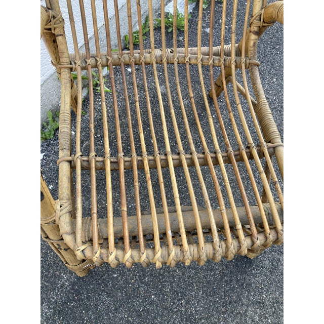 Rattan Armchair in Rattan For Sale - Image 10 of 18
