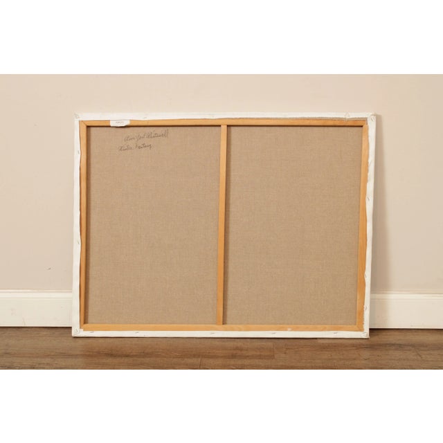 1970s 'Winter Fantasy' Landscape Original Oil Painting by Ann Yost Whitesell For Sale - Image 12 of 13