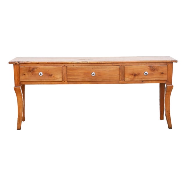 Antique French Fruitwood Provincial Console For Sale