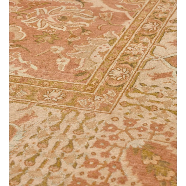 Terra Cotta Mansour Tabriz Rug - 8' X 10' For Sale - Image 8 of 12