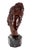 Art Deco style brown patinated bronze woman’s head sculpture from the 20th century. This modern bronze sculpture...
