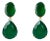 Angelina Earrings, Green, Pierced For Sale