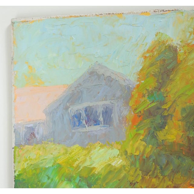 English Late 20th Century Robert Longley Impressionist Cottage Garden Painting For Sale - Image 3 of 8