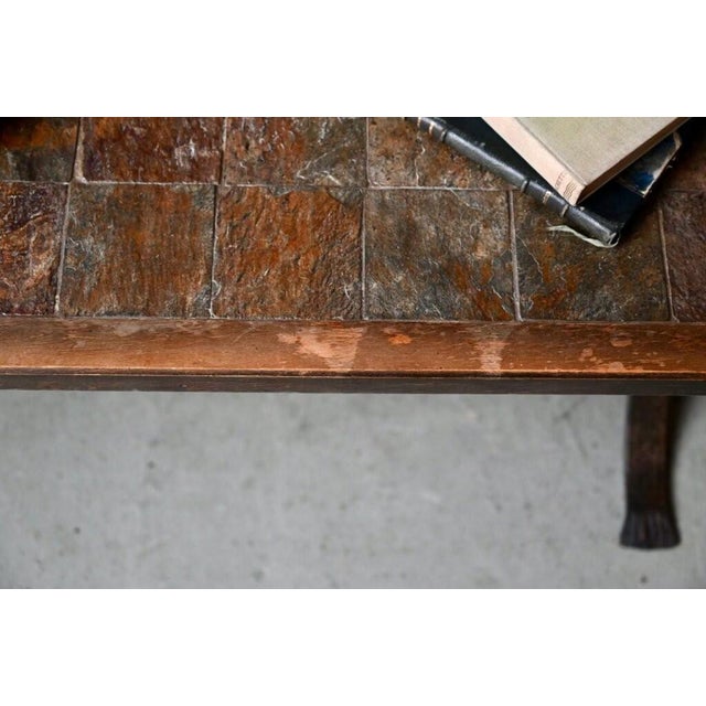 Stone Vintage Brutalist Coffee Table in Lava Stone and Wrought Iron, 1970s For Sale - Image 7 of 14