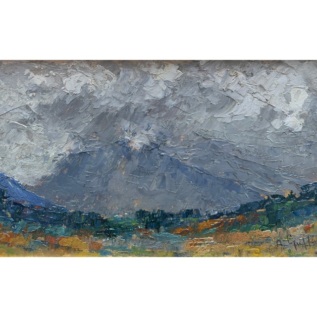 Achille Guffanti, Landscape, 1960s, Oil, Framed For Sale - Image 4 of 7