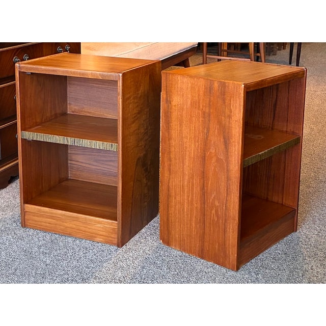 Pair of Mid Century Modern Teak Nightstands W/ Open Shelving c.1960 For Sale In San Francisco - Image 6 of 8