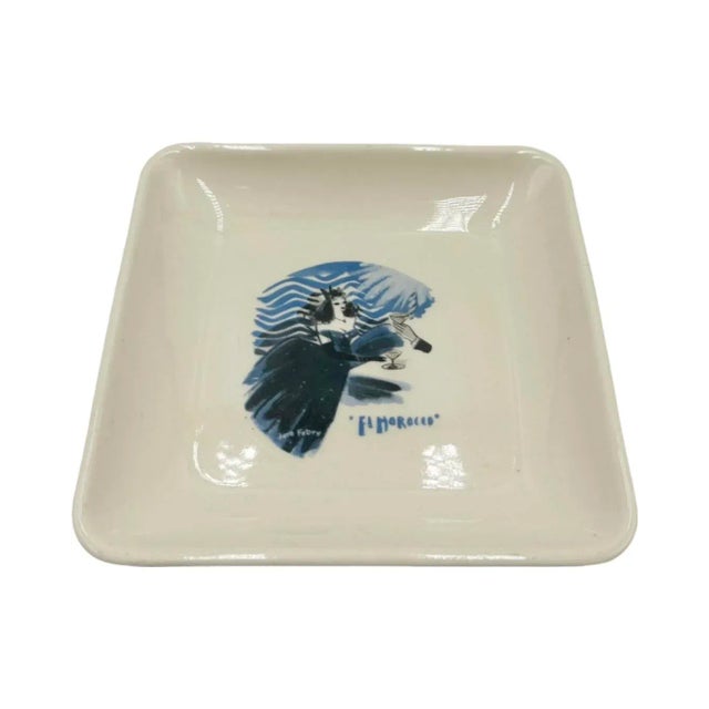 Mid-Century Modern Vintage El Morocco Nyc Nightclub Porcelain Ashtray Trinket Dish For Sale - Image 3 of 12