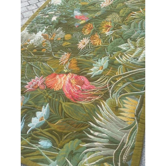 Vintage French Tropical Forest Jacquard Tapestry, 1950s For Sale - Image 17 of 18