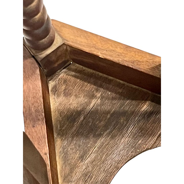 Antique Bobbin-Turned Oak Blanket Stand / Towel Rack, Early 20th Century For Sale - Image 6 of 16