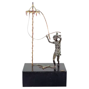 Curtis Jere Bronze Maypole Sculpture 1968- Signed