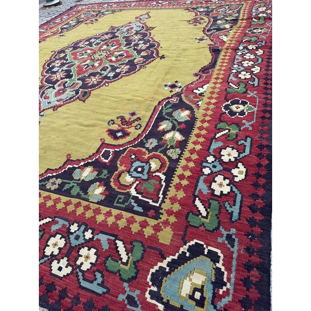 Large Vintage Transylvanian Kilim Rug, 1970s For Sale - Image 15 of 17