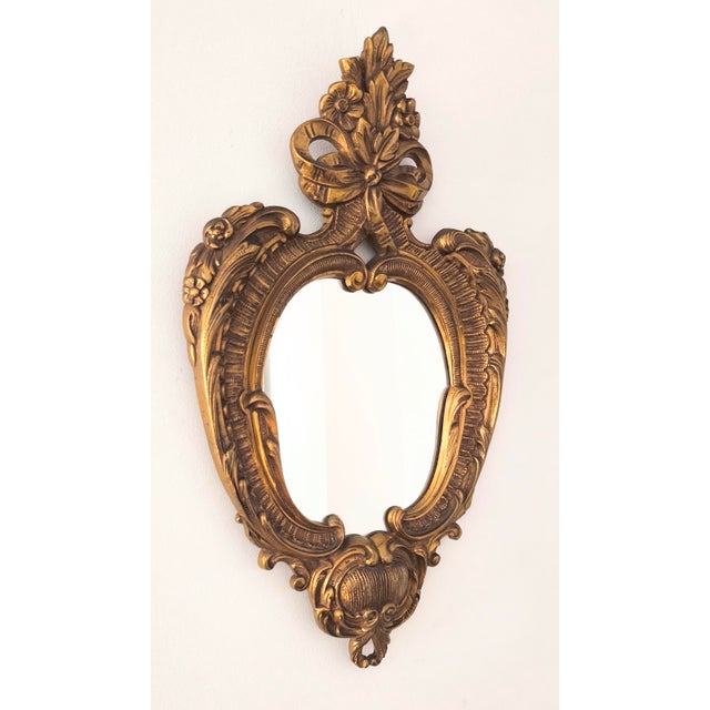 Early 20th Century Early 20th Century French Louis XVI-style Bronze Cornucopia Mirror For Sale - Image 5 of 12