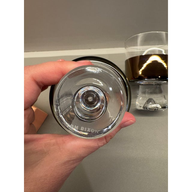 Copper Contemporary Tom Dixon 'Plum' Glass Ice Bucket, Tongs and Two Glass Set - 4pcs For Sale - Image 8 of 10