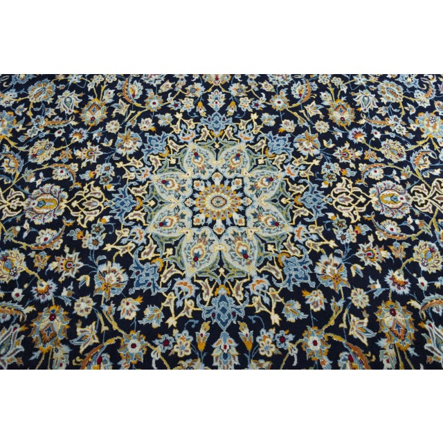 Hand-Knotted Kashan Oriental Rug For Sale - Image 6 of 13