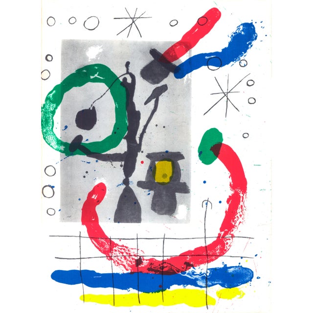 1965 Lithograph "Peintures Sur Cartons" (Composition Xiv) by Joan Miró For Sale