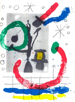 1965 Lithograph "Peintures Sur Cartons" (Composition Xiv) by Joan Miró