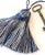 French Country Petite Blue Tassels - a Pair For Sale - Image 3 of 13