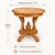 Art Deco Solid Wood Carved Round Side Table, Handcrafted Vintage Accent Lamp Table For Sale - Image 3 of 10