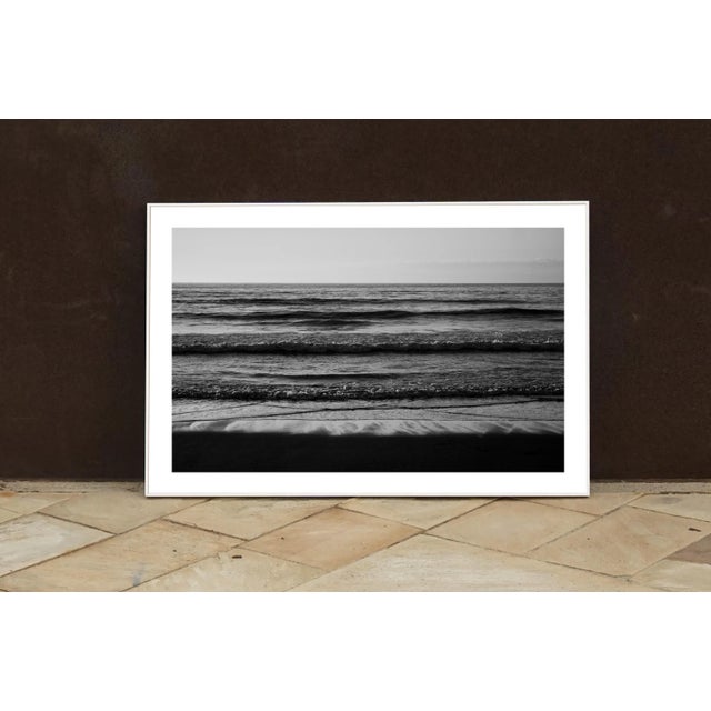 Textile 2021 Contemporary Black and White Seascape Photograph Print For Sale - Image 7 of 9