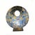 Sculptural Crackled Glass Mosaic Table Lamp with Wooden Base, Italy, 1990s For Sale - Image 4 of 12