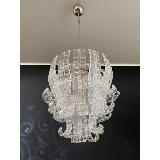 Italian Felci Murano Glass Chandelier by Barovier e Toso, 1972 For Sale - Image 9 of 18
