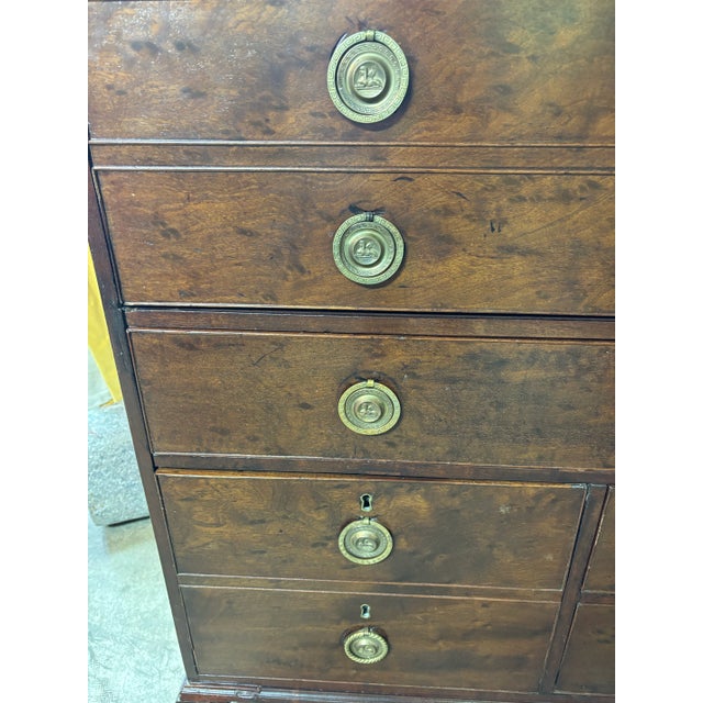 Traditional Early 20th Century Vintage Multi-Purpose Desk and Chest of Drawers With Brass Pulls For Sale - Image 3 of 12