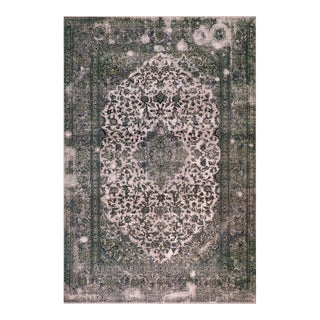 Retro Persian Beige/Green Wool Rug - 8'0'' X 11'0'' For Sale