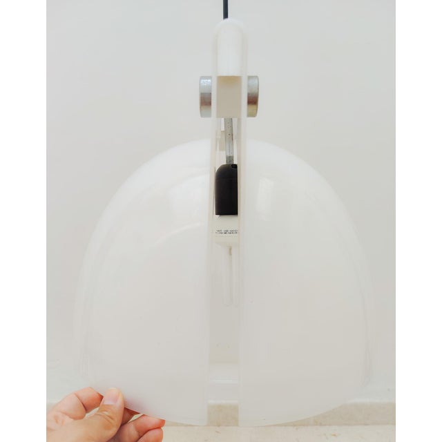 Plastic Space Age White Orione Pendant by Lampa Brazzoli for Guzzini, 1970s For Sale - Image 7 of 15