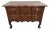 Baker Louis XV Style Walnut Serpentine Commode For Sale