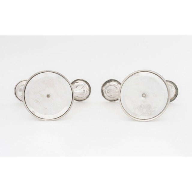 British Art Deco Silver PCandelabra, Pair For Sale - Image 9 of 9