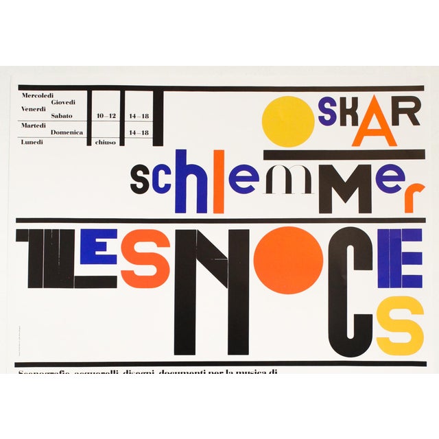 Italian 1994 Original Italian Poster, Oskar Schlemmer, Igor Stravinsky, Les Noces (The 100 Best Posters Collection) For Sale - Image 3 of 4