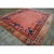 1920s Coral Open Field Antique Chinese Art Deco Square Knotted Pile Floral Rug For Sale - Image 9 of 10