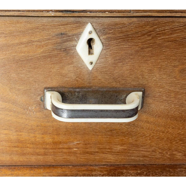 Glass French Glass and Teak Cabinet, France, 1950 For Sale - Image 7 of 11