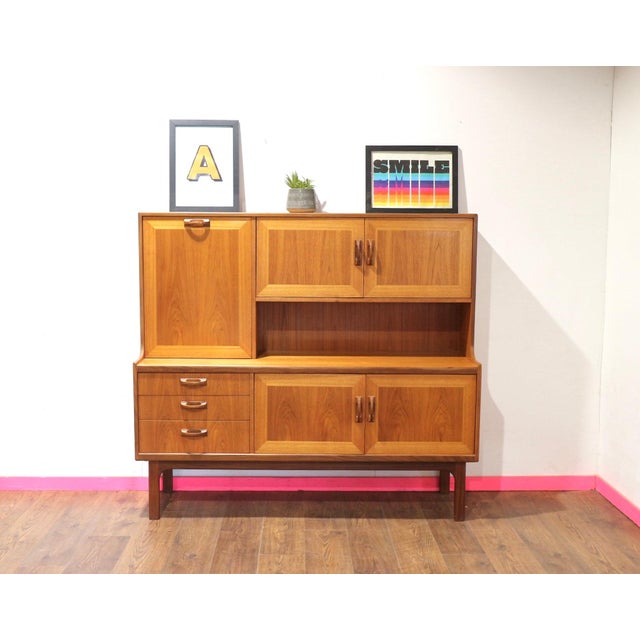 Mid-Century Modern 1960s Mid Century Modern Vintage Teak Tall Credenza Bufffet by G Plan For Sale - Image 3 of 10