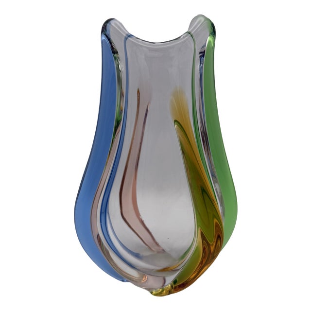 Glass Vase by Frantisek Zemek, 1960s For Sale