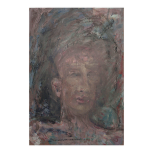 San Francisco Abstract Expressionist Portrait of a Man 48"h X 32w by Daniel David Fuentes