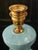 Ceramic Lamp in Light Blue with Leaves and Textures from Manises, 1970s For Sale - Image 7 of 8