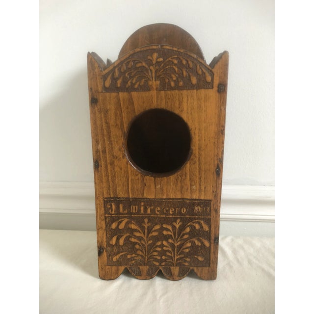 19th Century Primitive Clock Holder Box For Sale - Image 11 of 11