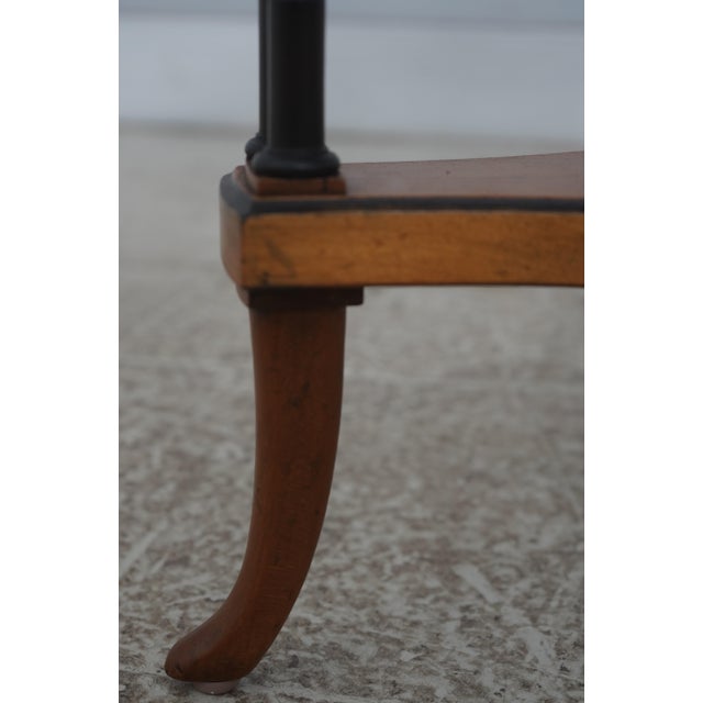 Baker Faux Bamboo Round Accent Table For Sale - Image 11 of 14