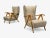 Italian Modern, Beige Boucle, Wood, Sculptural Lounge Chairs, Italy, 1960s For Sale In New York - Image 6 of 12